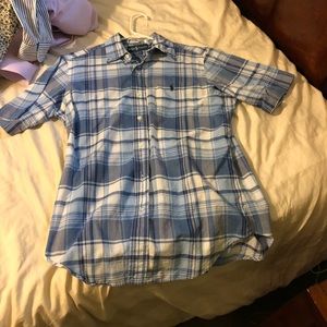 Plaid polo button up. Excellent condition!!